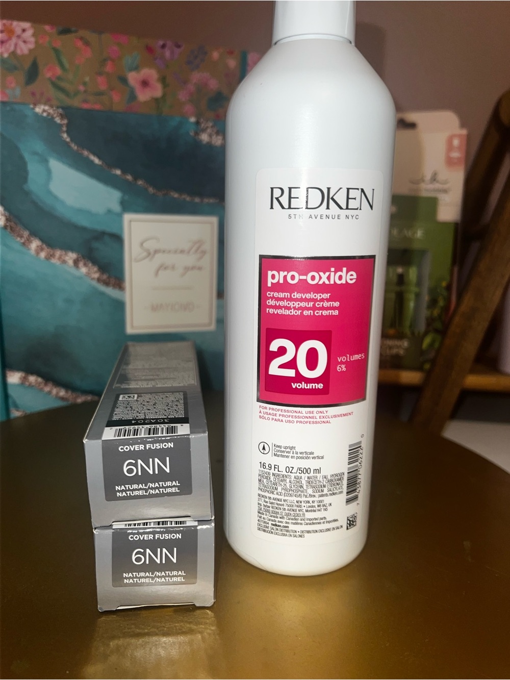 Redken CoverFusion 6NN (2) & Pro-Oxide 20 Volume Cream Developer